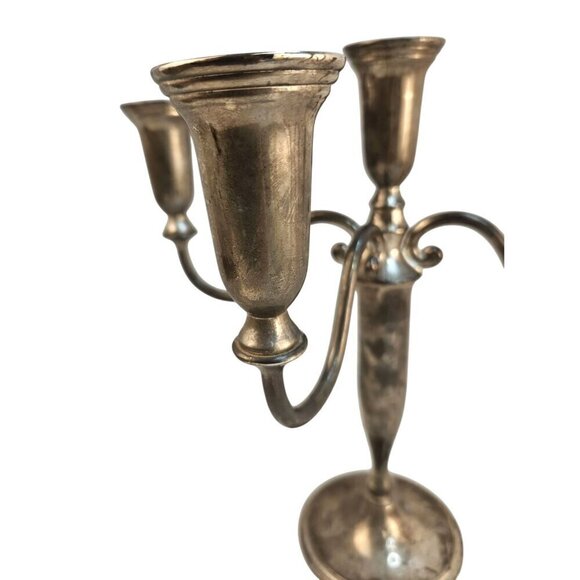 Vintage GODINGER Silver Plated Candle Stick Light Candelabra with patina and mis - Picture 7 of 10